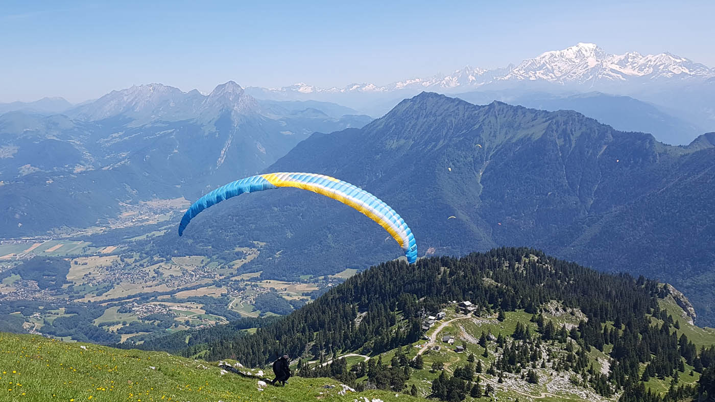 décollage parapente